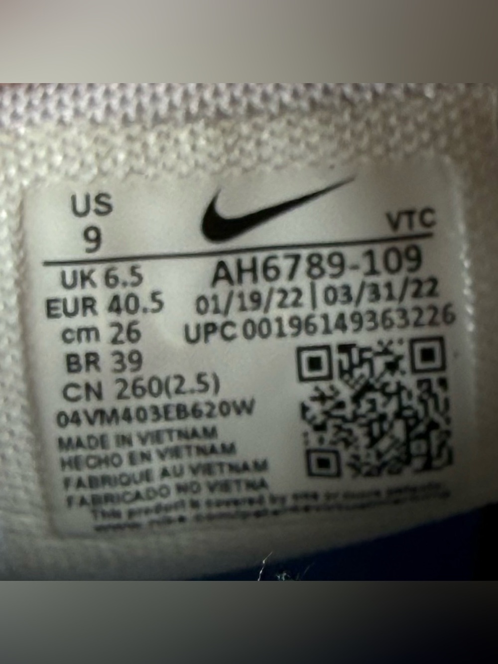 Nike Air Max 270 White Court White/Purple Sneakers AH6789-109 Women’s Size 9 - Picture 12 of 12